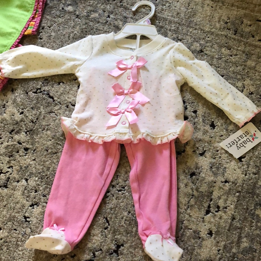 Pink and Gold Polka Dot Outfit